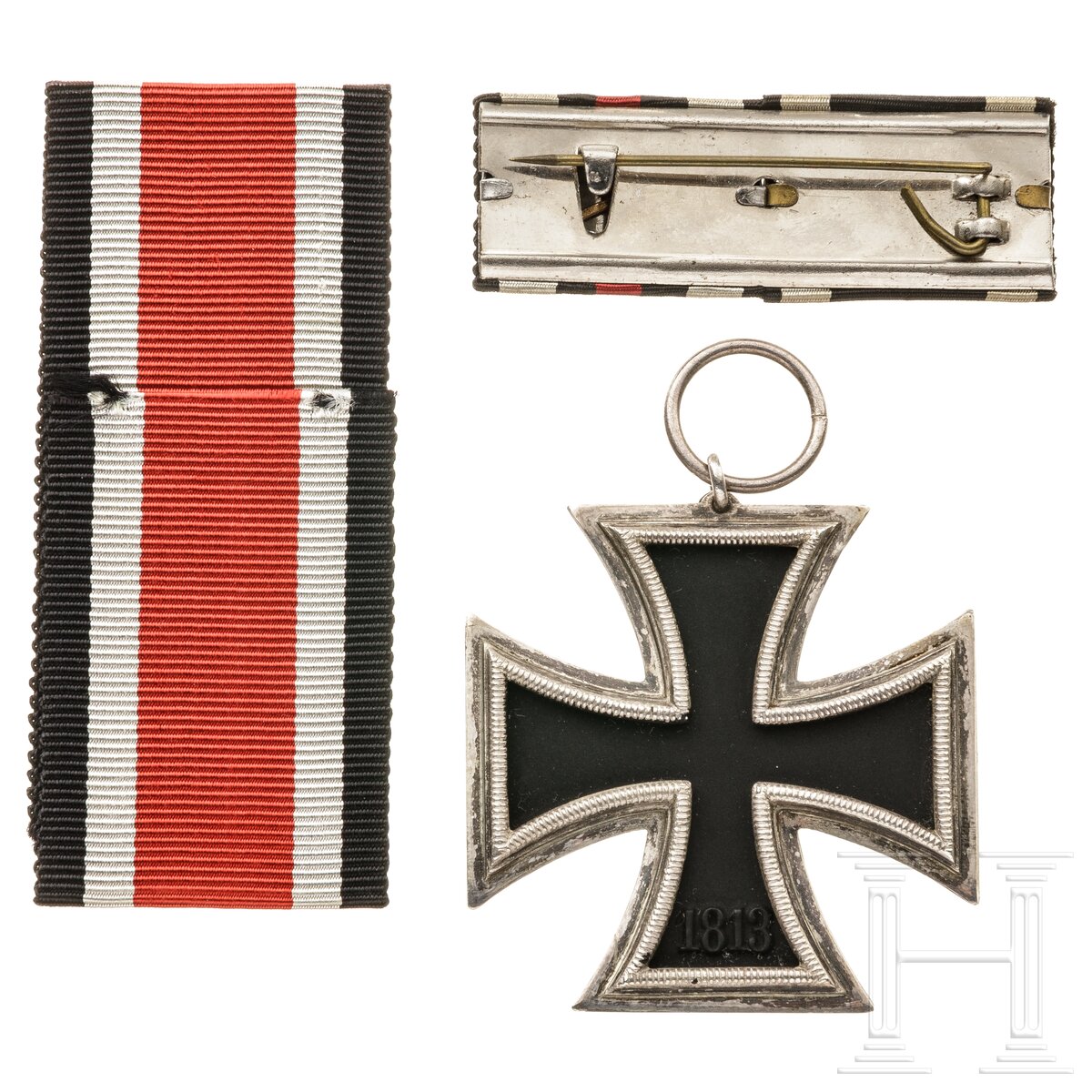 Eisernes Kreuz 2. Klasse am Band, Spange mit Miniatur-Wiederholung EK, ein Gückwunschschreiben zur V - Bild 3 aus 3