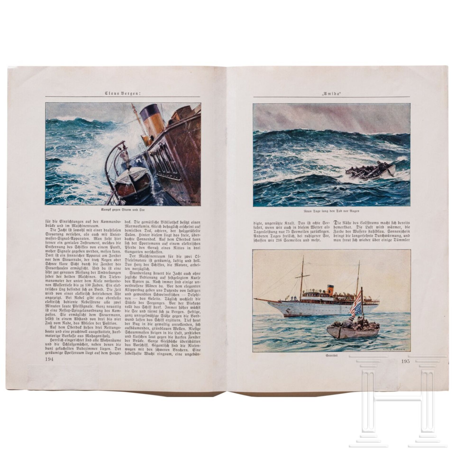 Claus Bergen - Urkunde, Zeichnung und Dokumente aus dem Nachlass des Marinemalers - Image 5 of 5