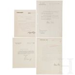 Vier Autographen von Reichsministern