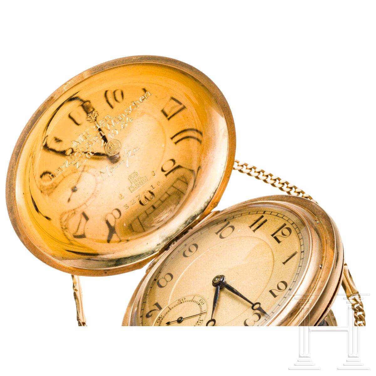 SS Obersturmbannführer Richard Schulze-Kossens - Goldene Taschenuhr - Image 4 of 6