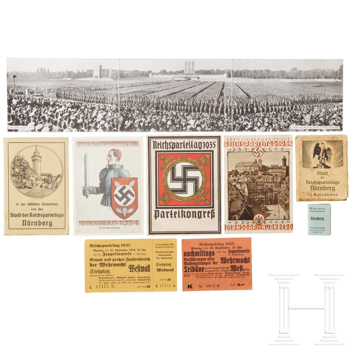 Postkarten und Bilder von den Reichsparteitagen 1934 und 1935