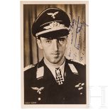 Major Hermann Graf - signierte Hoffmann-Portrait-Postkarte, 1943