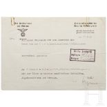Reichsamtsleiter Paul Wegener - signiertes Schreiben, 1934