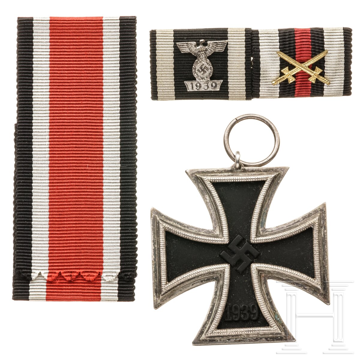 Eisernes Kreuz 2. Klasse am Band, Spange mit Miniatur-Wiederholung EK, ein Gückwunschschreiben zur V - Bild 2 aus 3