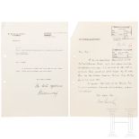 Adolf Hitler - zwei Briefe von Hanns Oberlindober und Eugen Hadamovsky zum Jahreswechsel 1942/43