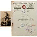 Gauleiter Joachim Eggeling und Rudolf Jordan - zwei Autographen