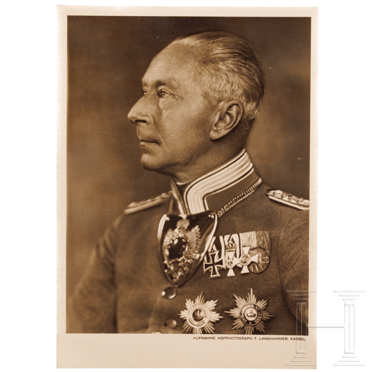Kronprinz Wilhelm von Preußen (1882 - 1951) - signierte Portraitpostkarte, 1936