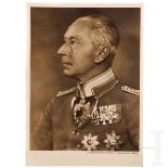 Kronprinz Wilhelm von Preußen (1882 - 1951) - signierte Portraitpostkarte, 1936