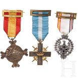Drei Auszeichnungen der spanischen Truppen, 20. Jhdt.