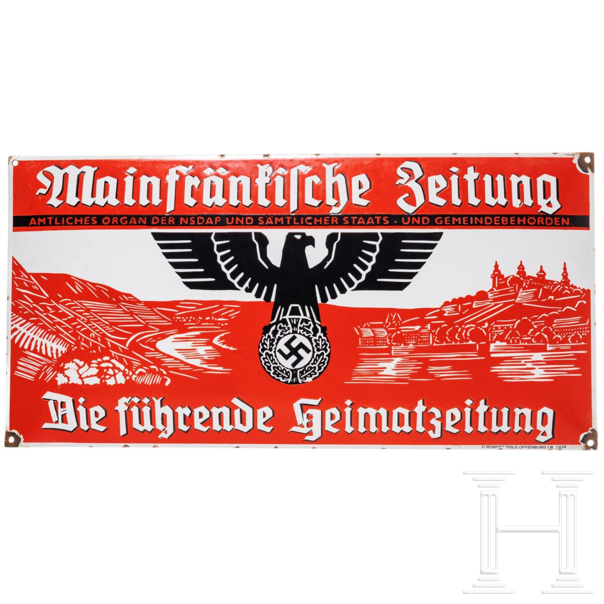 Reklametafel "Mainfränkische Zeitung"