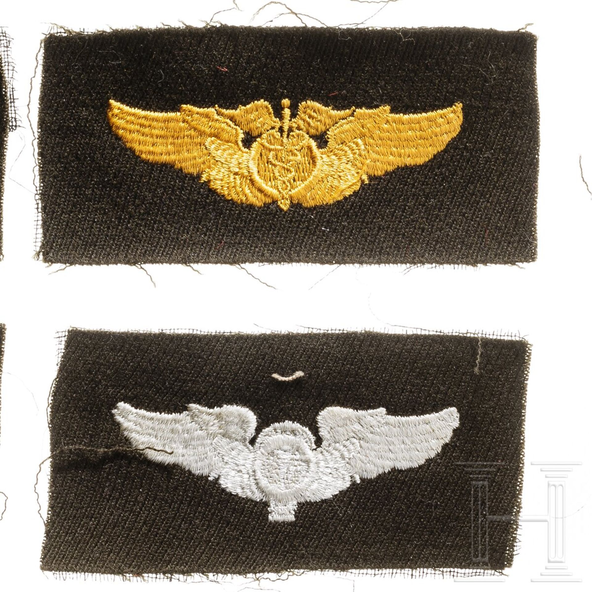 Neun USAF Wings in textiler Ausführung, 2. Weltkrieg - Image 3 of 3