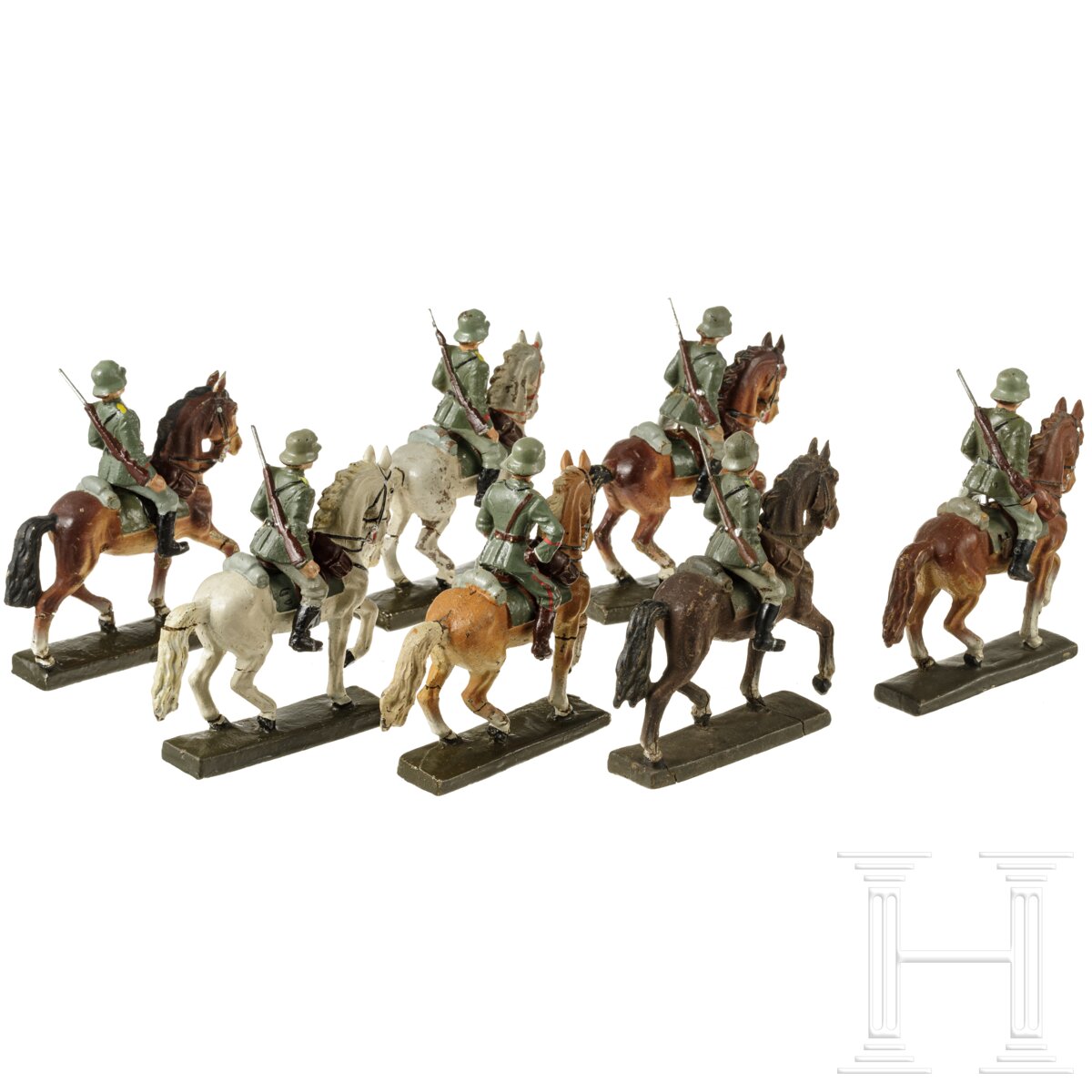 Lineol sieben Soldaten zu Pferd - Image 2 of 3