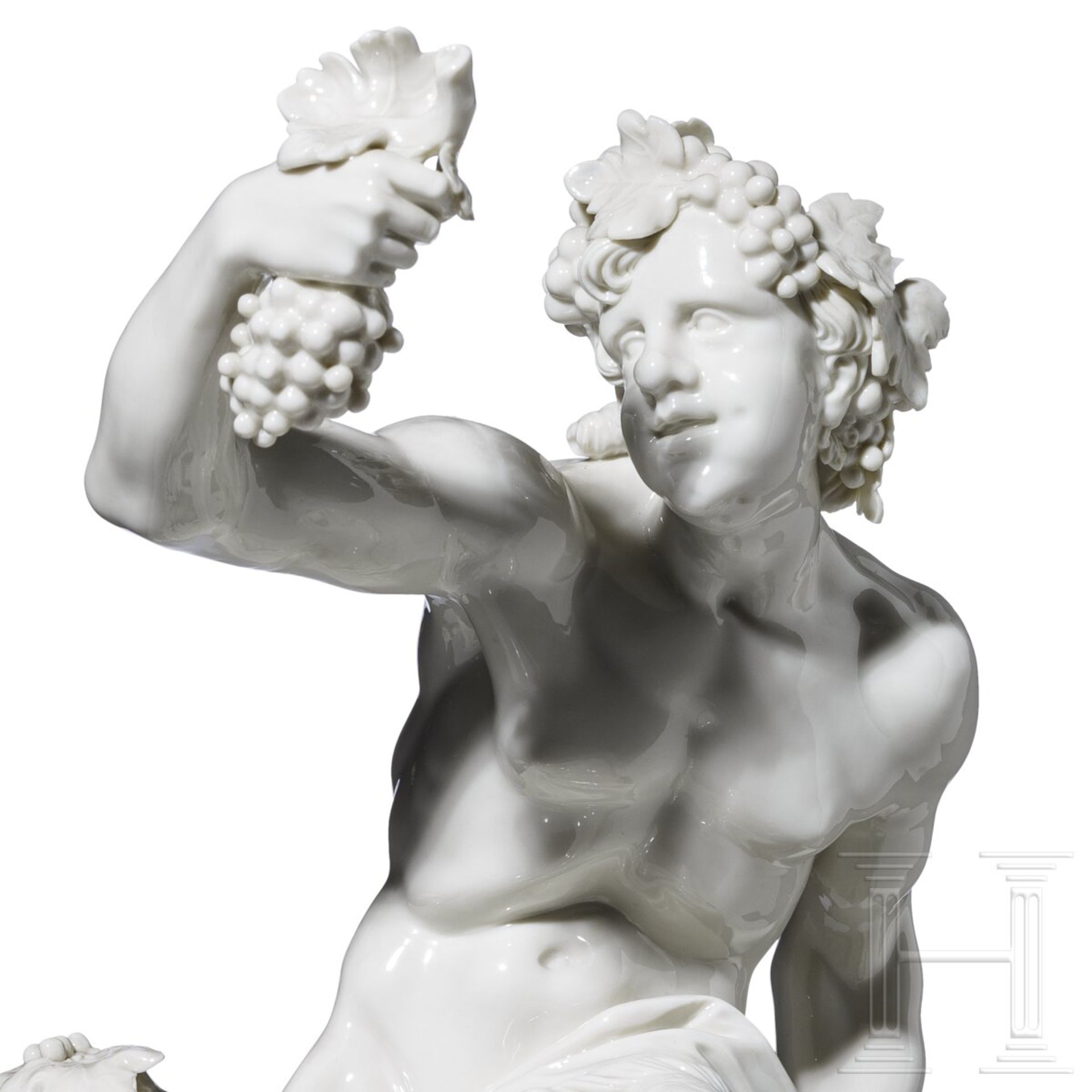 Große Jahreszeitenfigur "Bacchus als Herbst", Dominikus Auliczek, um 1770 (Modell), Porzellanmanufak - Image 5 of 5