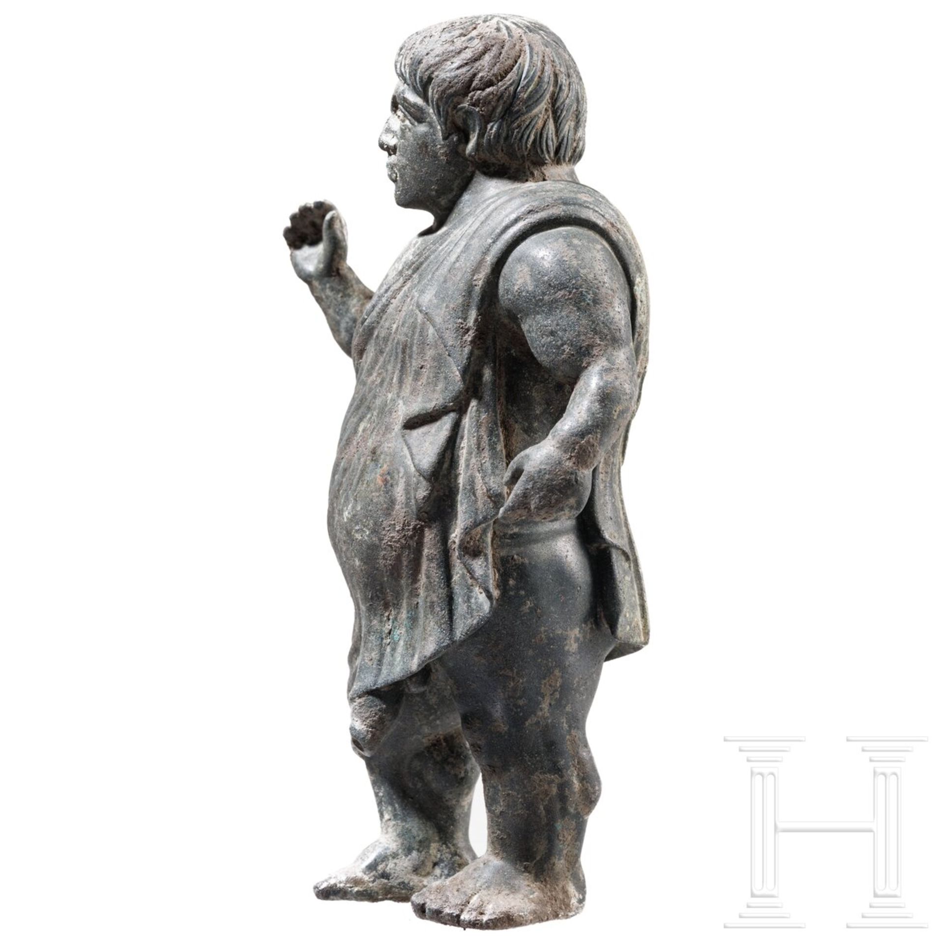"Zwerg als Philosoph" - Groteske aus Bronze, römisch, 1. Jhdt. n Chr. - Image 3 of 6