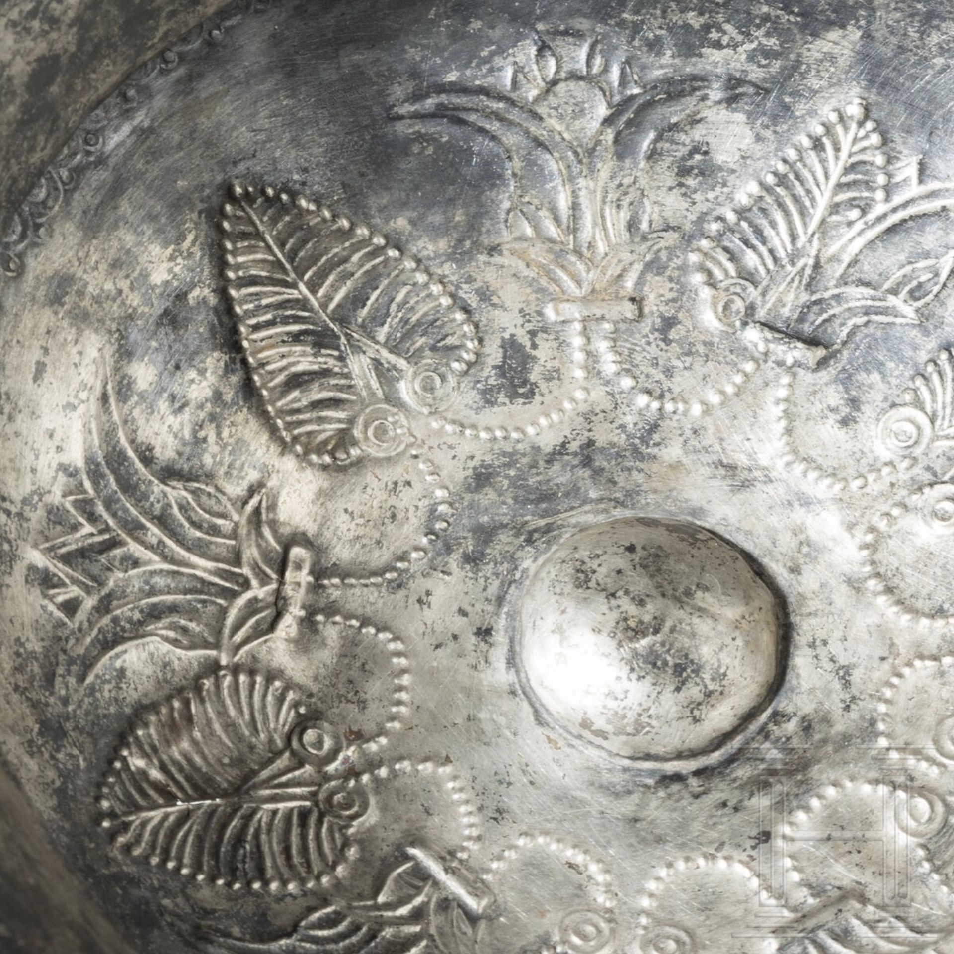 Silberne Phiale mit Lotusdekor, griechisch, 6. - 5. Jhdt. v. Chr. - Image 5 of 5