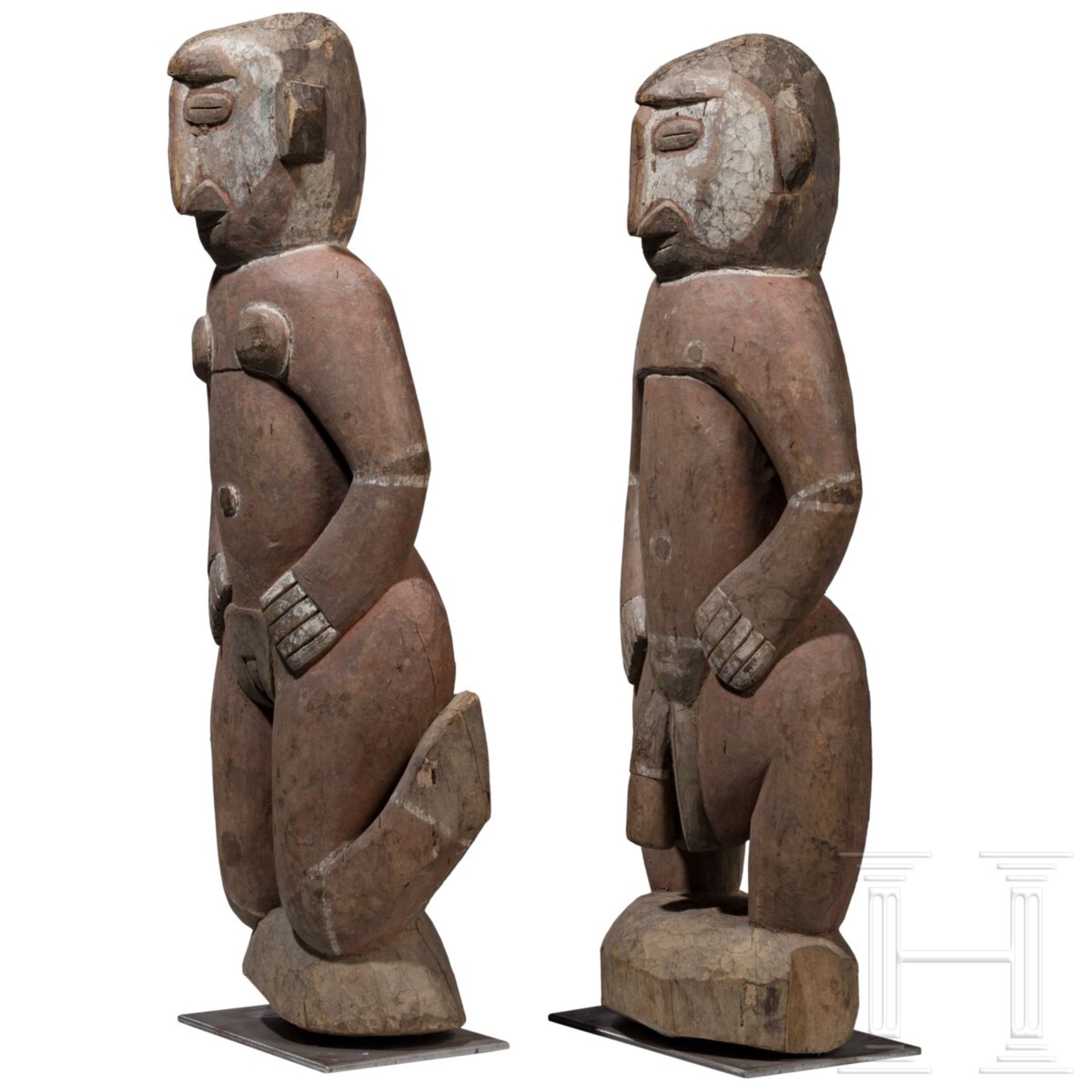 Ein Paar Ahnenfiguren der Wosera (südliche Abelam), Ost-Sepik, Papua-Neuguinea - Bild 2 aus 7