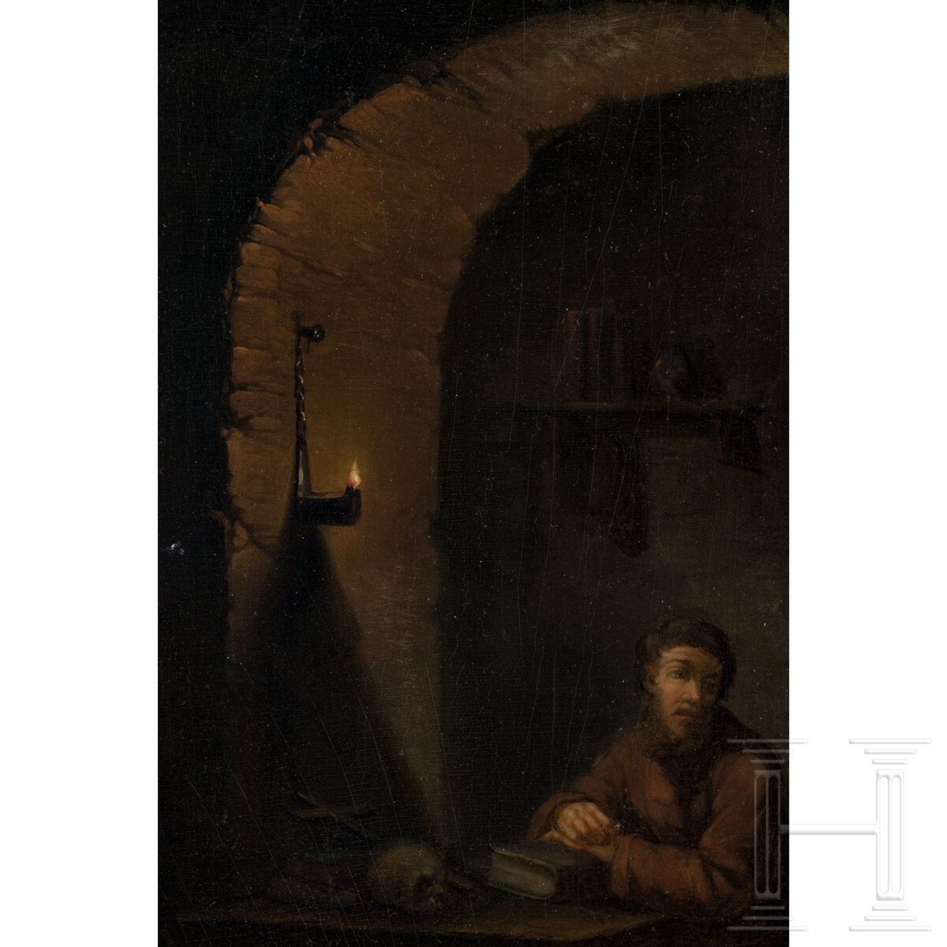 Gerard Dou (Umkreis) - Einsiedler im Kellergewölbe, Niederlande, Leiden, 17. Jhdt. - Bild 3 aus 6