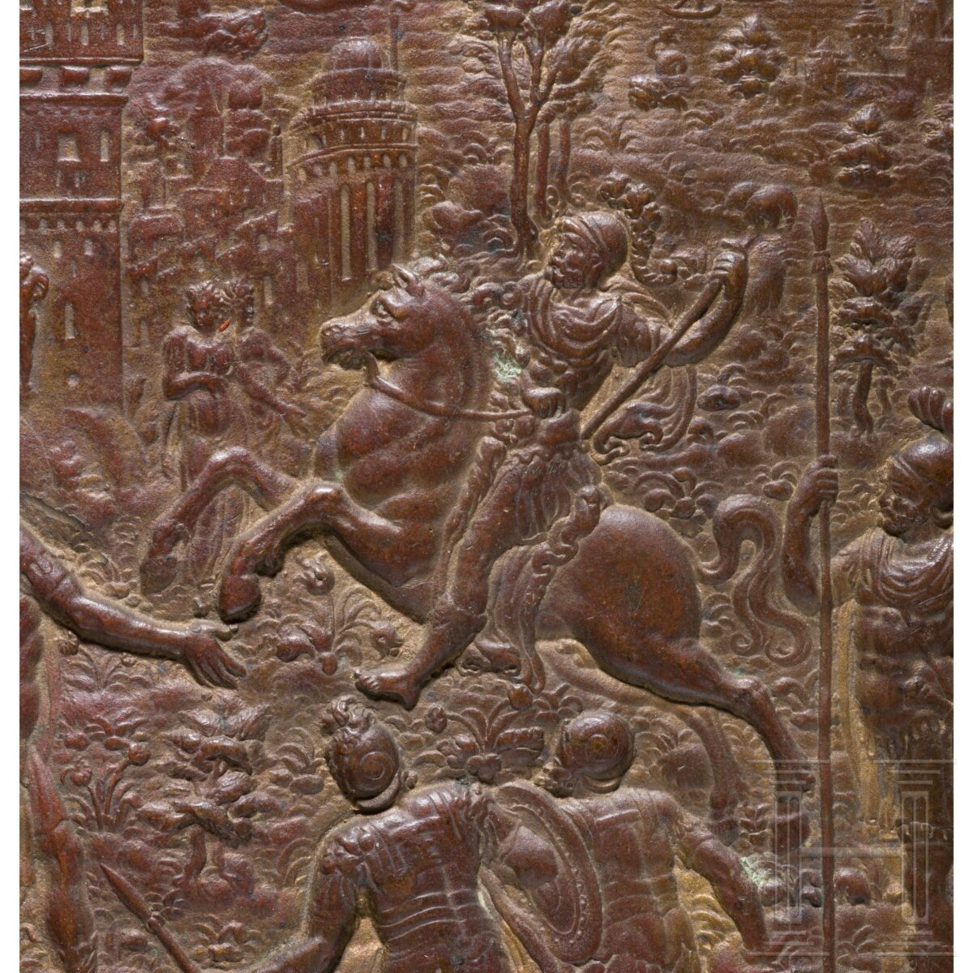 Hans Jamnitzer - Bronzeplakette Minos und Scylla, Nürnberg, um 1600 - Image 2 of 3