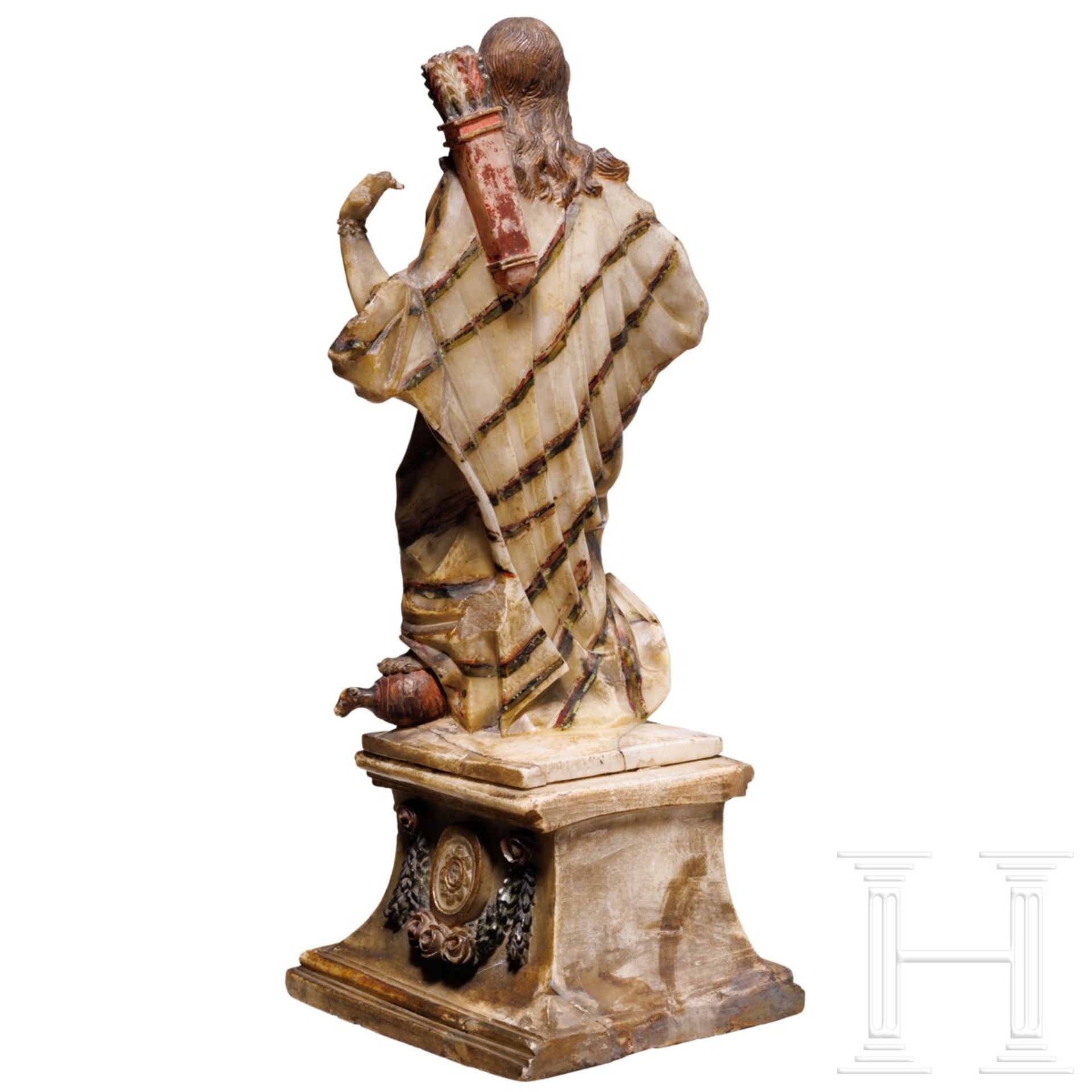 Seltene Alabasterfigur der Amerika-Allegorie, Niederlande, 17. Jhdt. - Image 3 of 4