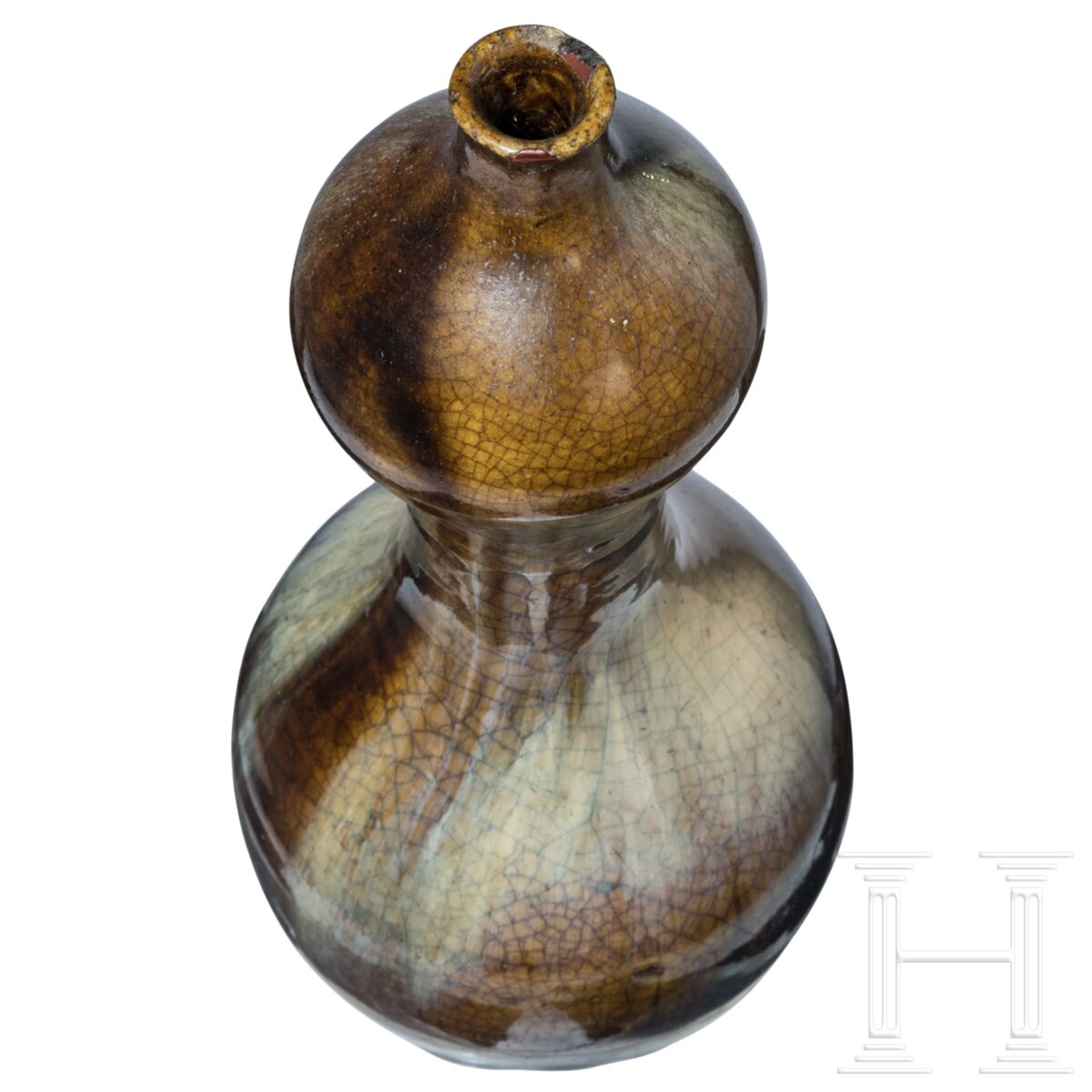 Doppelkürbis-Vase, wohl China, Song-Dynastie oder später  - Bild 4 aus 10