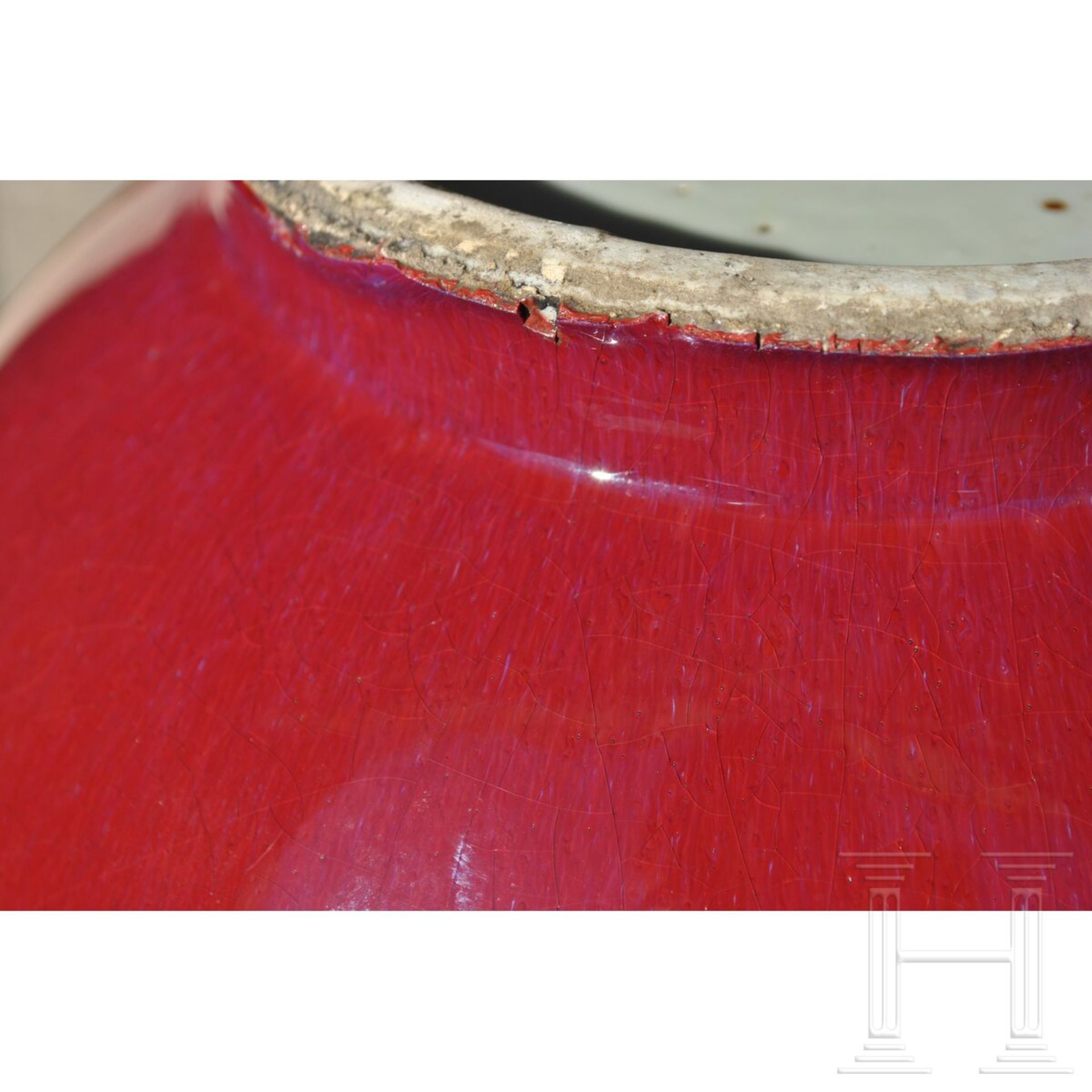 Große kupferrote Vase mit Qianlong-Sechszeichenmarke, China, 19./20. Jhdt. - Bild 13 aus 22