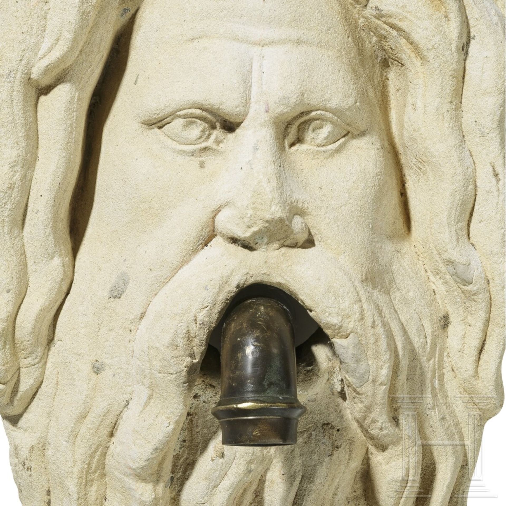 Brunnenmaske aus Sandstein, deutsch, um 1700 - Image 3 of 3