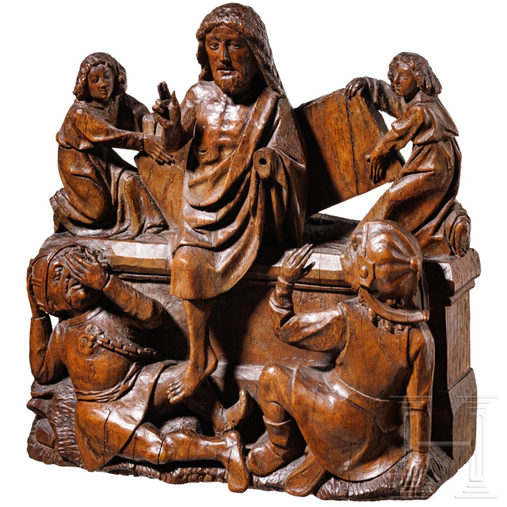 Retabelgruppe mit der Auferstehung Christi, Brügge oder Tournai, um 1460/70 - Image 2 of 6