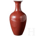 Vase mit kupferfarbener Glasur, wohl 20. Jhdt.