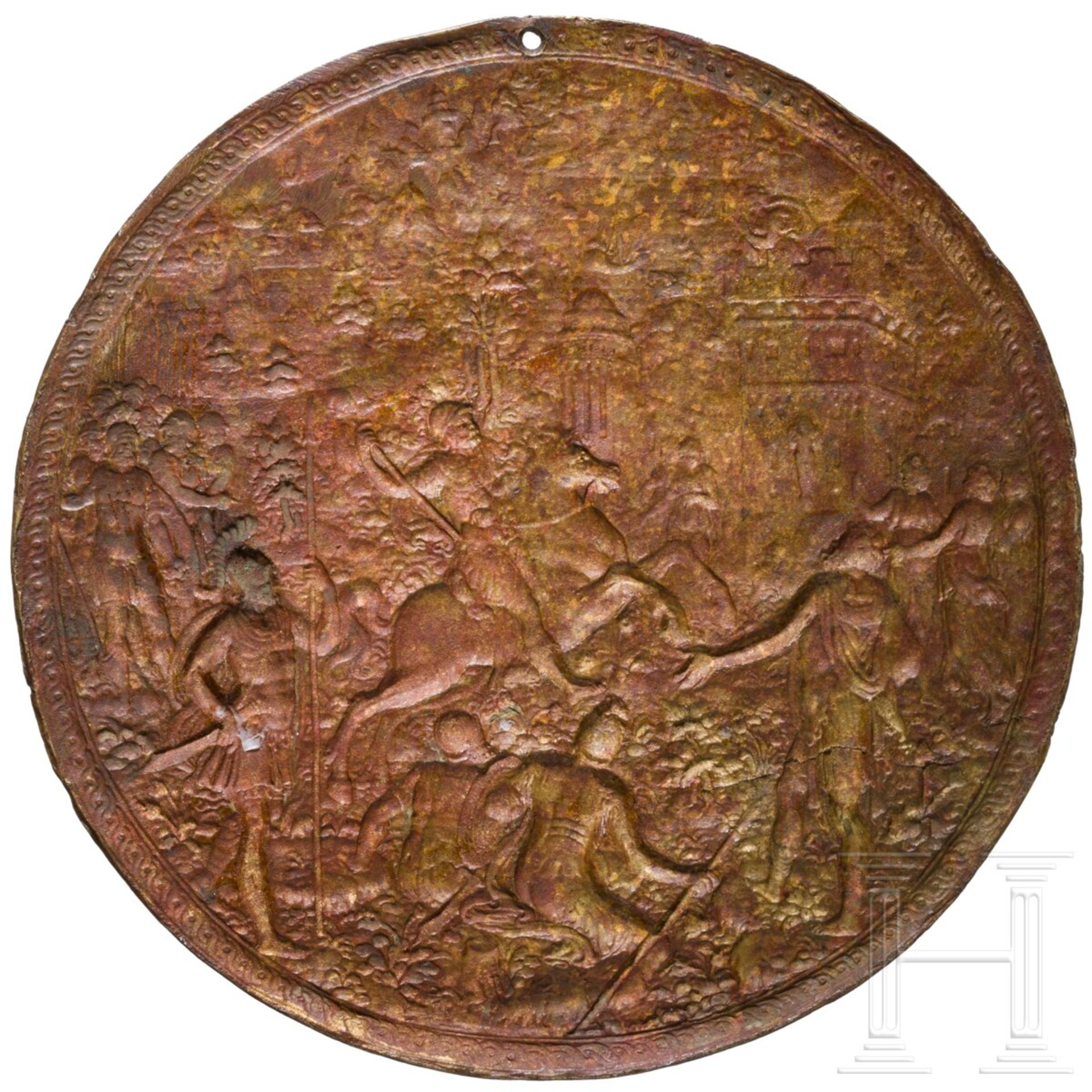 Hans Jamnitzer - Bronzeplakette Minos und Scylla, Nürnberg, um 1600 - Image 3 of 3