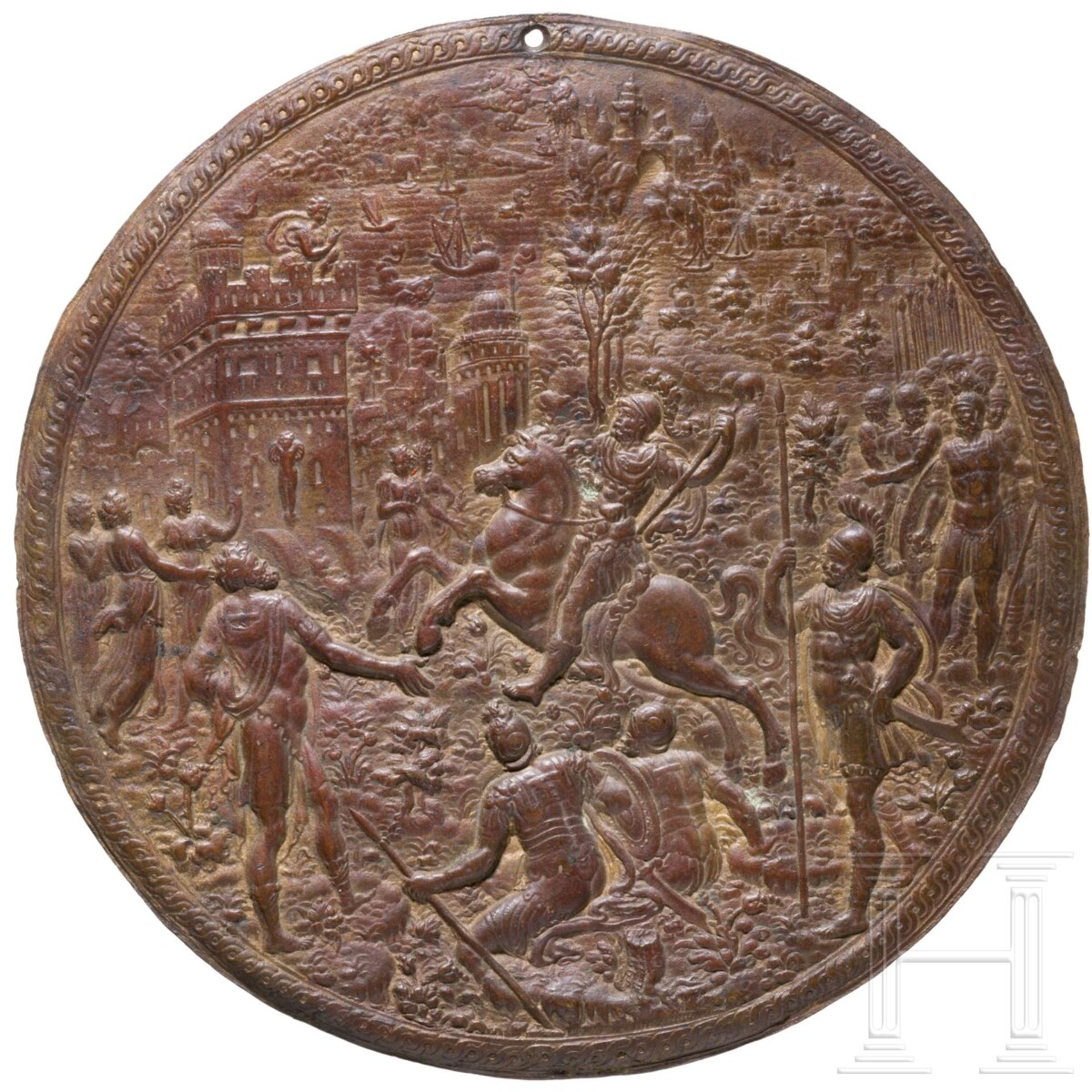 Hans Jamnitzer - Bronzeplakette Minos und Scylla, Nürnberg, um 1600