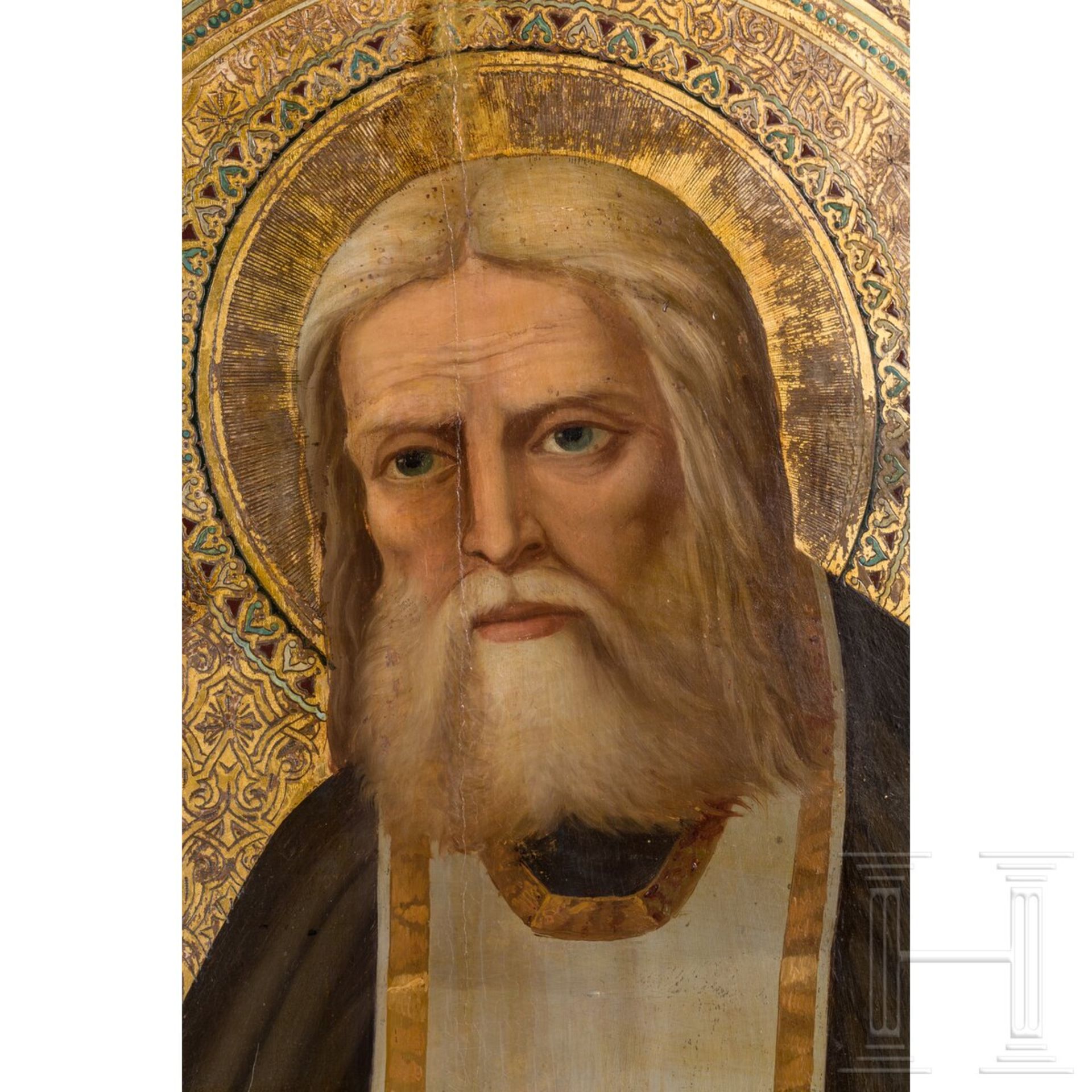 Große Ikone mit dem Heiligen Seraphim von Sarow, Russland, nach 1903 - Image 3 of 3