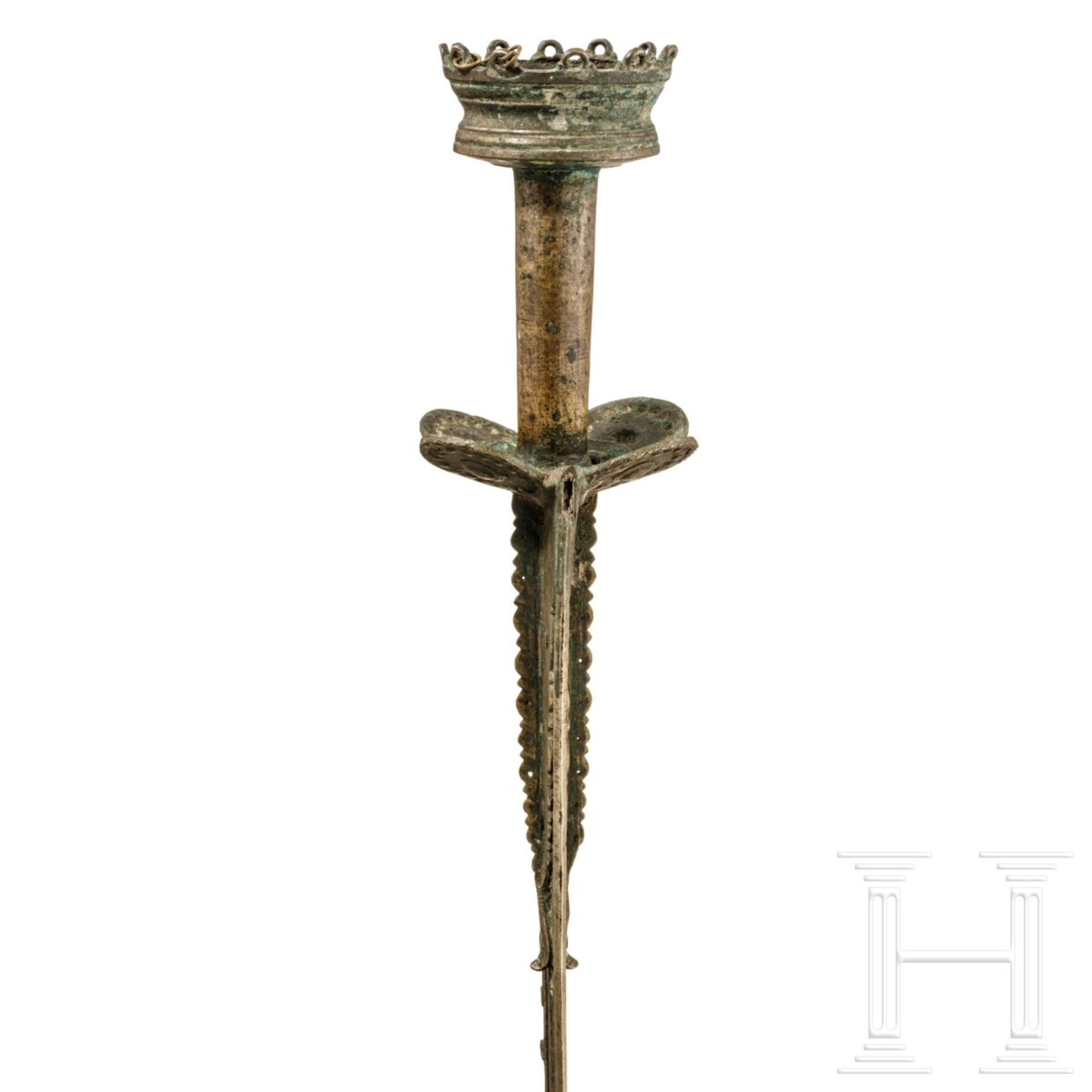 Seltenes Tempelschwert aus Bronze, Südindien, Kerala, 15. - 17. Jhdt. - Bild 5 aus 7
