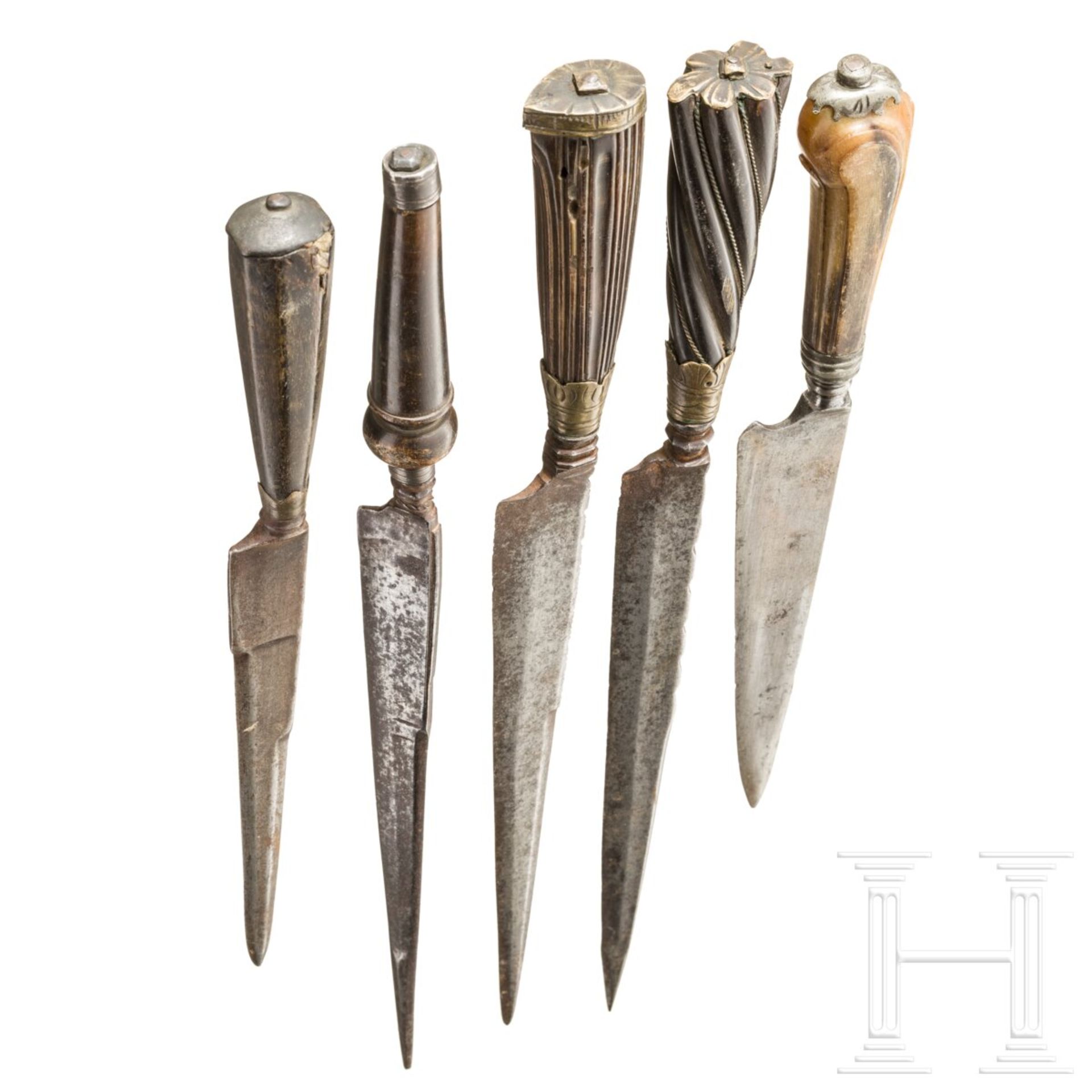 Fünf Messer, Italien, 18. Jhdt. - Image 3 of 4