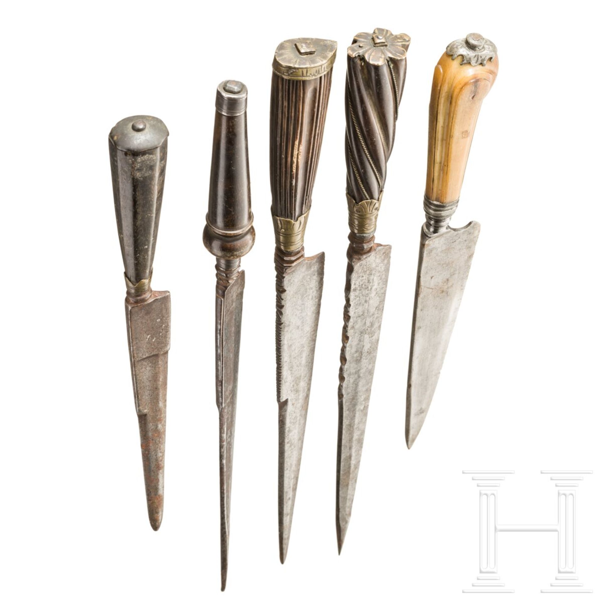 Fünf Messer, Italien, 18. Jhdt. - Image 4 of 4