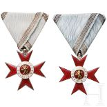 Zwei Militärorden "Für Tapferkeit", Kreuz 4. Klasse, 2. Stufe, 3. Modell (1915 - 1918)