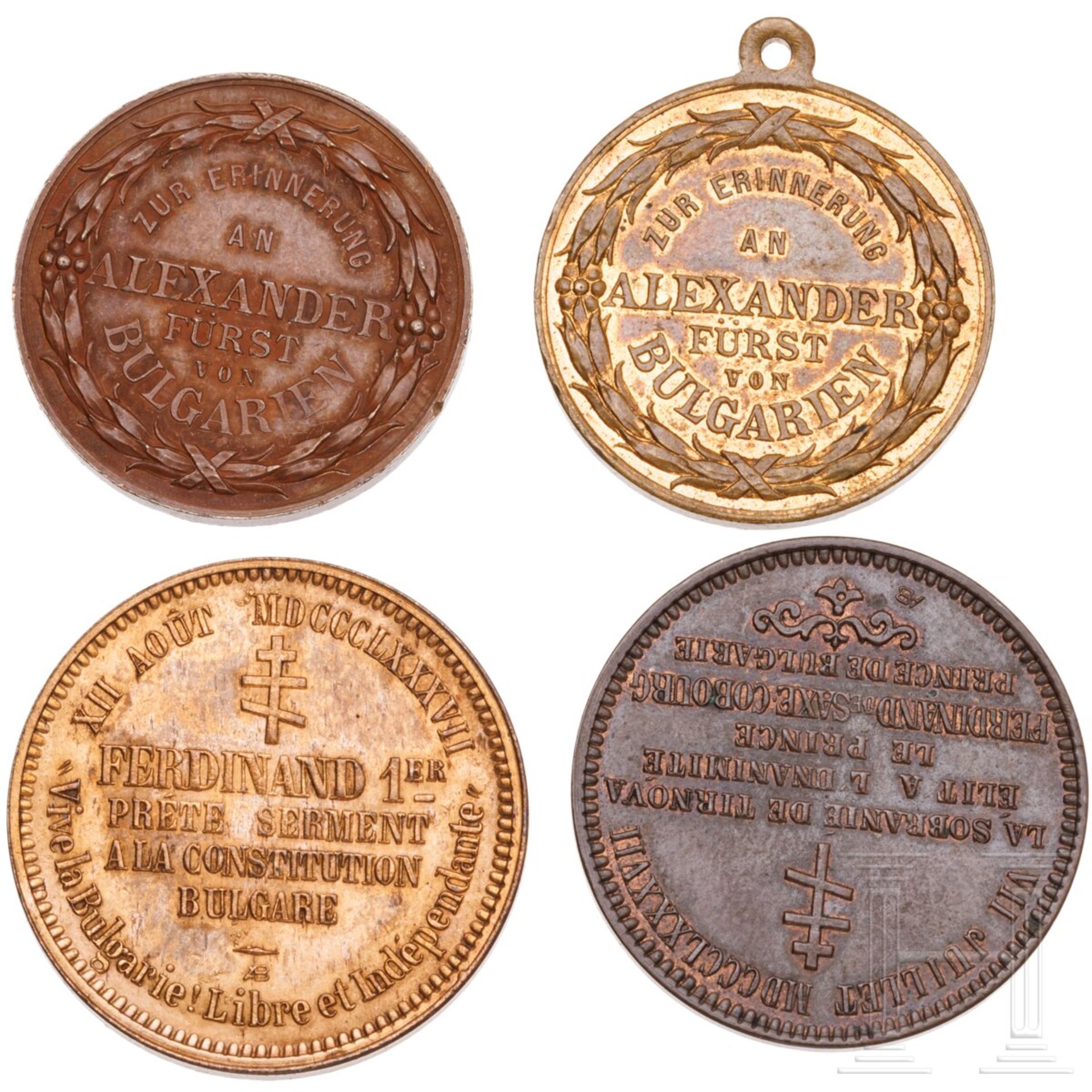 Vier Bronzemedaillen aus der Zeit Alexanders I. - Bild 2 aus 2