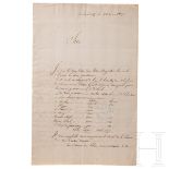 Jerome Bonaparte - Brief an seinen Bruder Napoleon I., datiert 20.3.1807