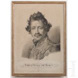 Portrait König Ludwigs I. von Bayern, Lithographie aus der Bibliothek Ludwig Ferdinands von Bayern,
