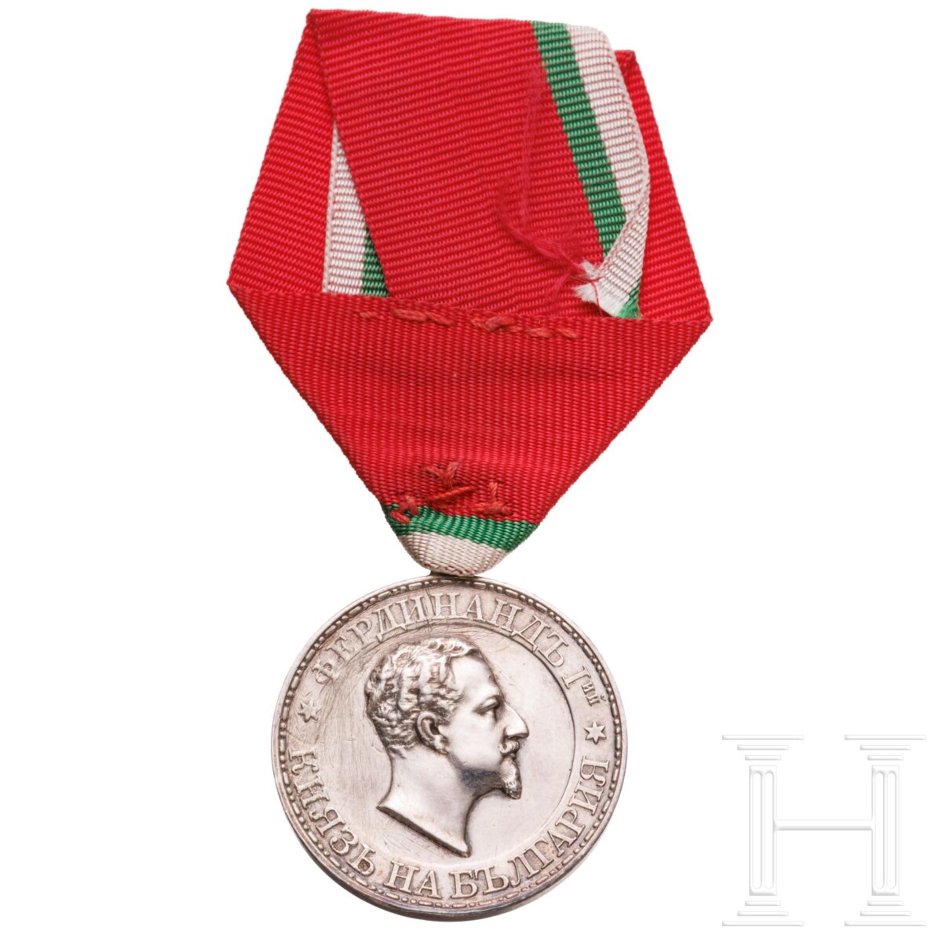 Silberne Medaille "Für den Bau der Eisenbahnlinie Jambol-Burgas" 1890 - Bild 2 aus 4