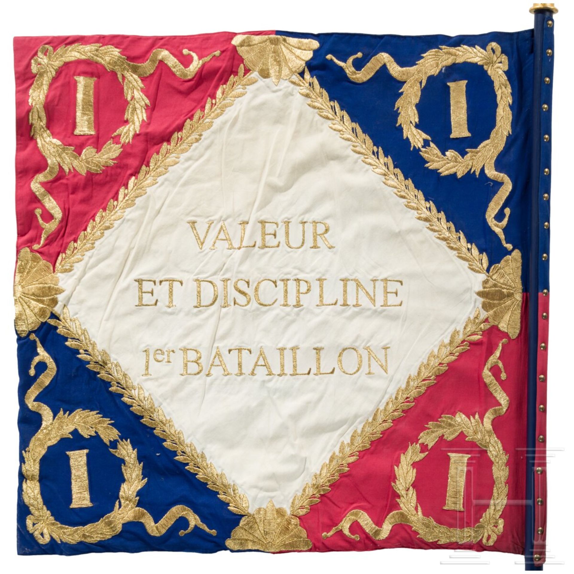 Garde impériale, 1er régiment des chasseurs à pied - Fahne mit Adler, 20. Jhdt. - Image 4 of 6