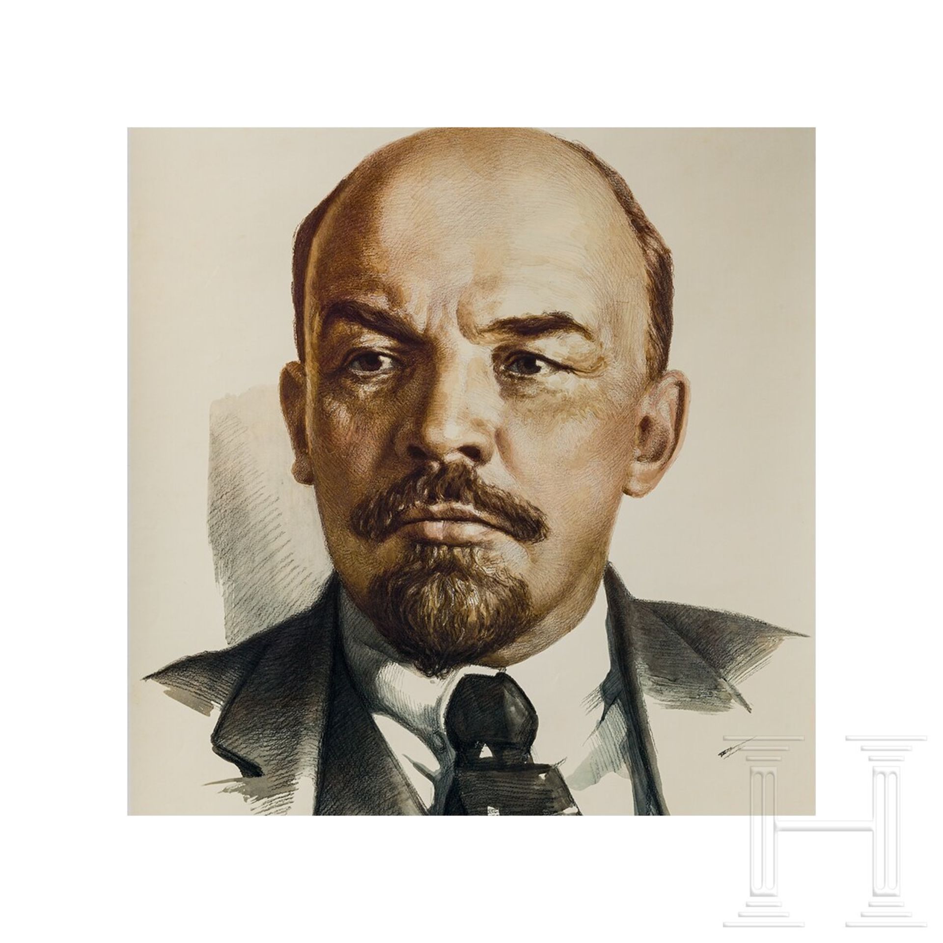 Drei Plakate der "Väter der Revolution", Marx, Engels und Lenin, 1980er Jahre - Bild 4 aus 4