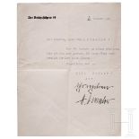 Heinrich Himmler - signierter Dankesbrief an Ina von Pracher, 1940