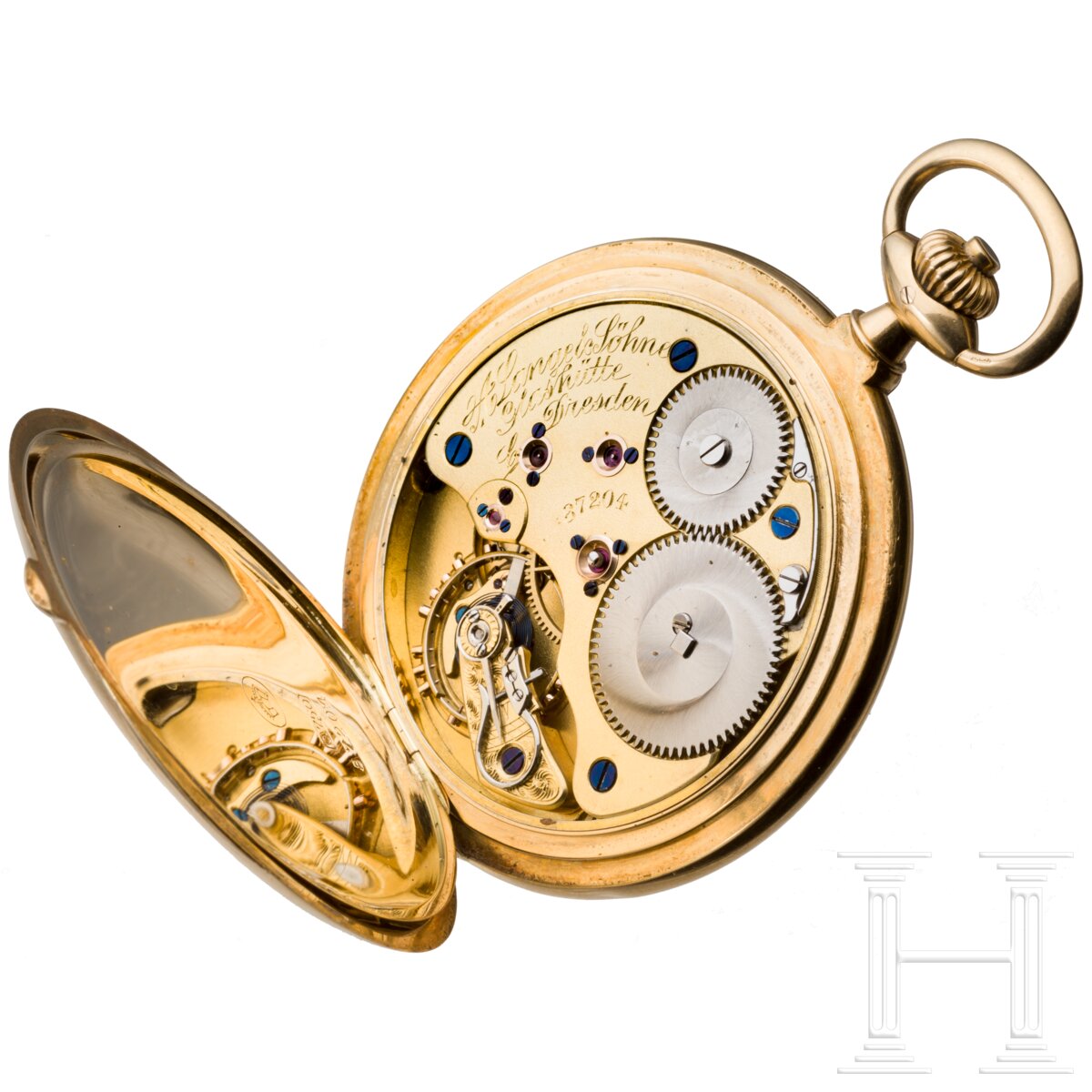 Konteradmiral Karl-Jesko von Puttkamer - goldene Lange & Söhne-Taschenuhr mit Geschenkgravur Adolf H - Image 5 of 8