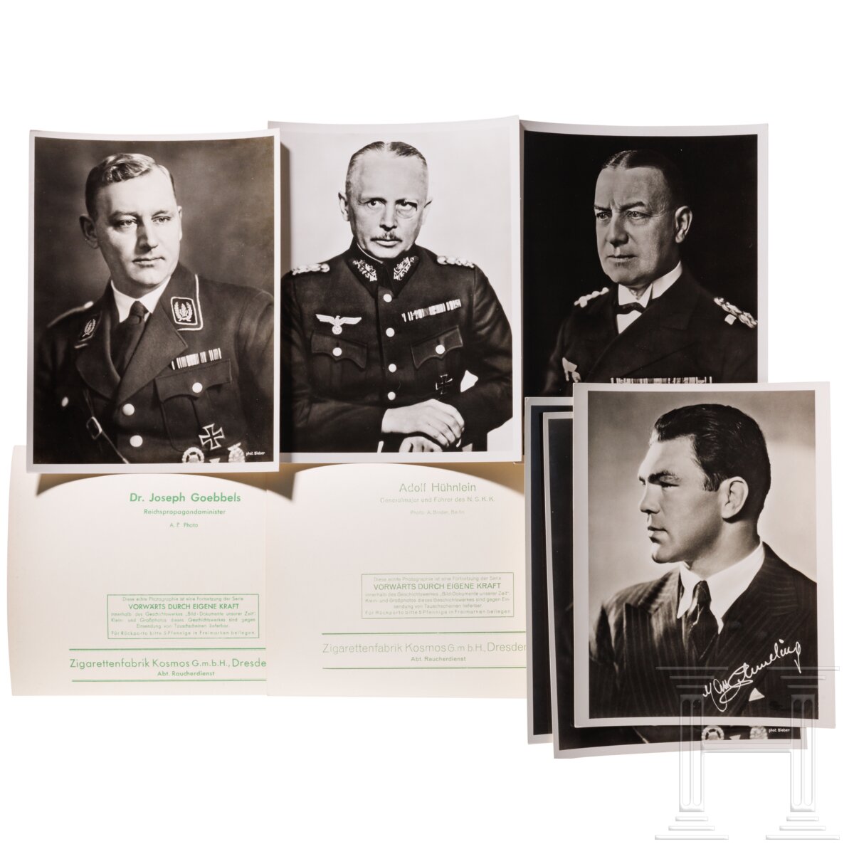 Adolf Hitler - eigenhändig signierte Tischkarte "Bayreuth 1938" mit Fotos der Familie Oswald-Thoss s - Bild 5 aus 5