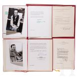 Eberhard Schmidt - Sammlung Glückwünsche, Urkunden, Fotos und Portraitzeichnung