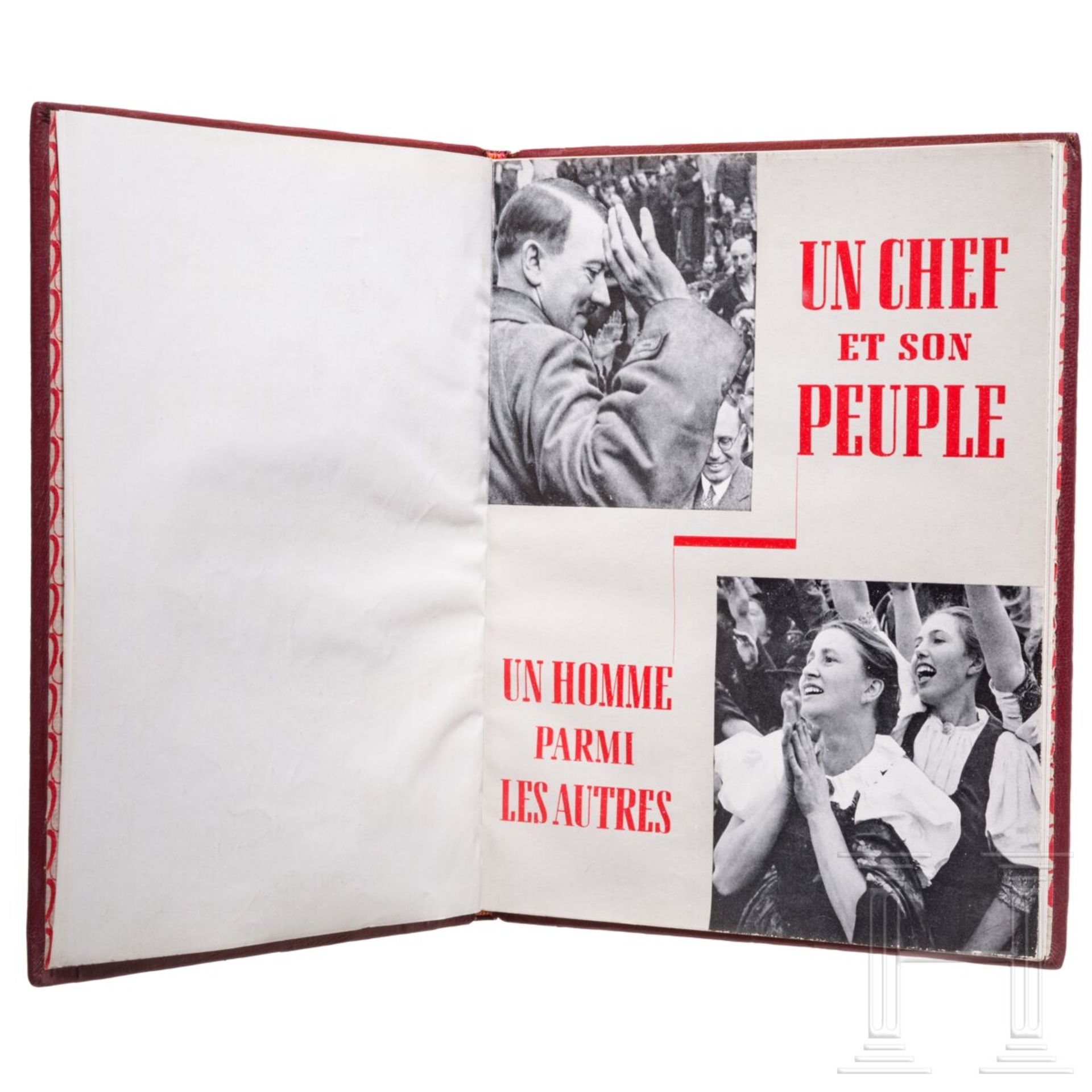 Luxus-Geschenkausgabe des Bildbandes "Un Chef et son peuple" an Rudolf und Ilse Heß, 1943 - Image 4 of 7