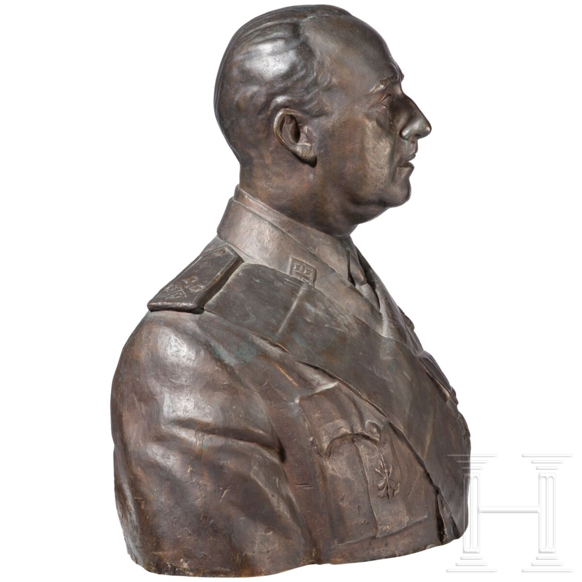 Francisco Franco - lebensgroße bronzene Portraitbüste - Image 2 of 6