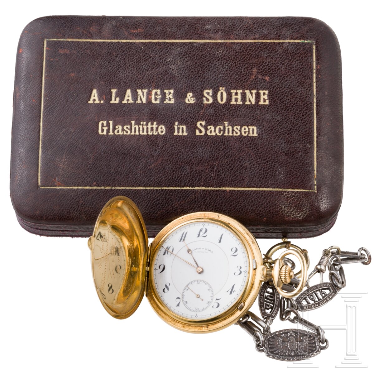 Konteradmiral Karl-Jesko von Puttkamer - goldene Lange & Söhne-Taschenuhr mit Geschenkgravur Adolf H - Image 2 of 8