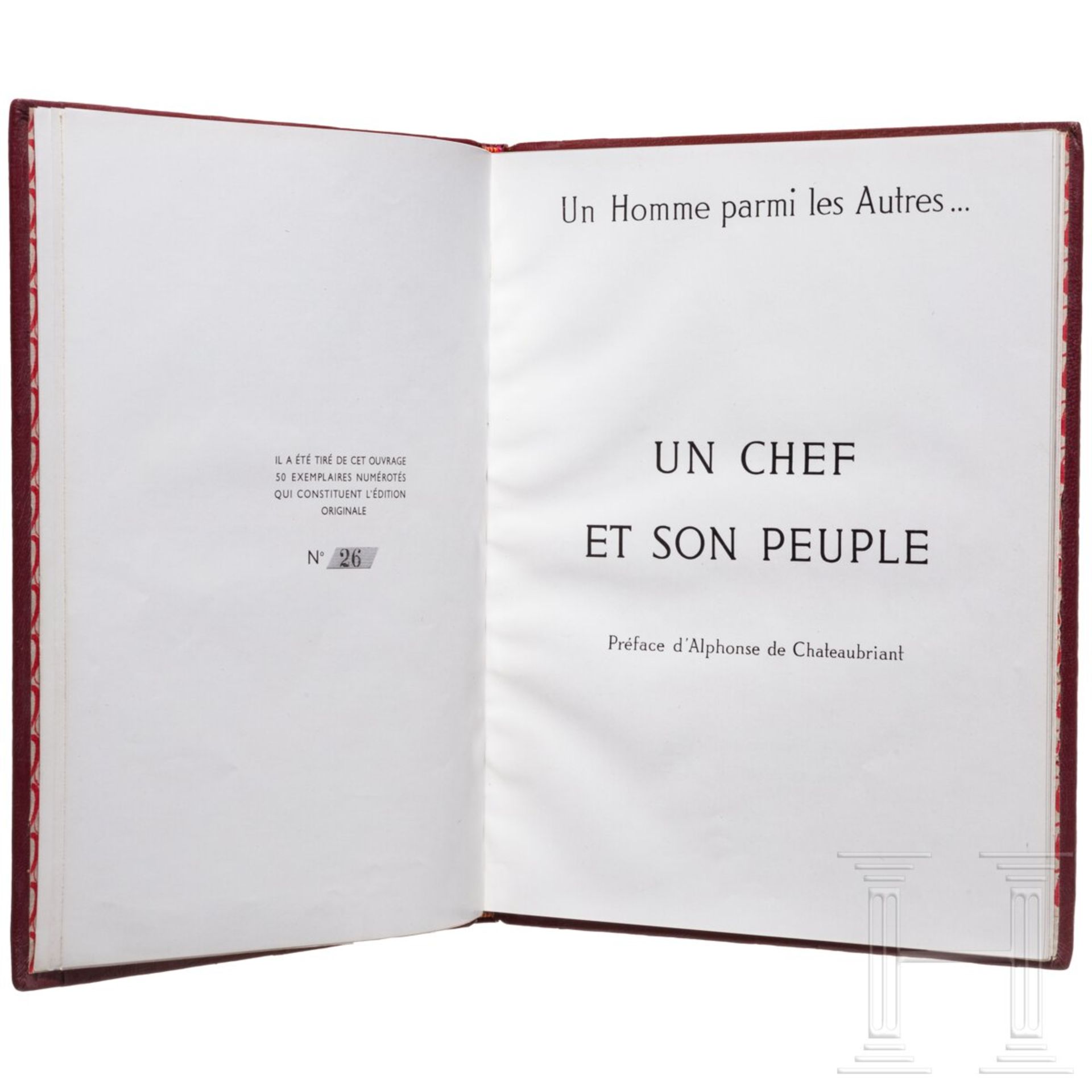 Luxus-Geschenkausgabe des Bildbandes "Un Chef et son peuple" an Rudolf und Ilse Heß, 1943 - Image 2 of 7