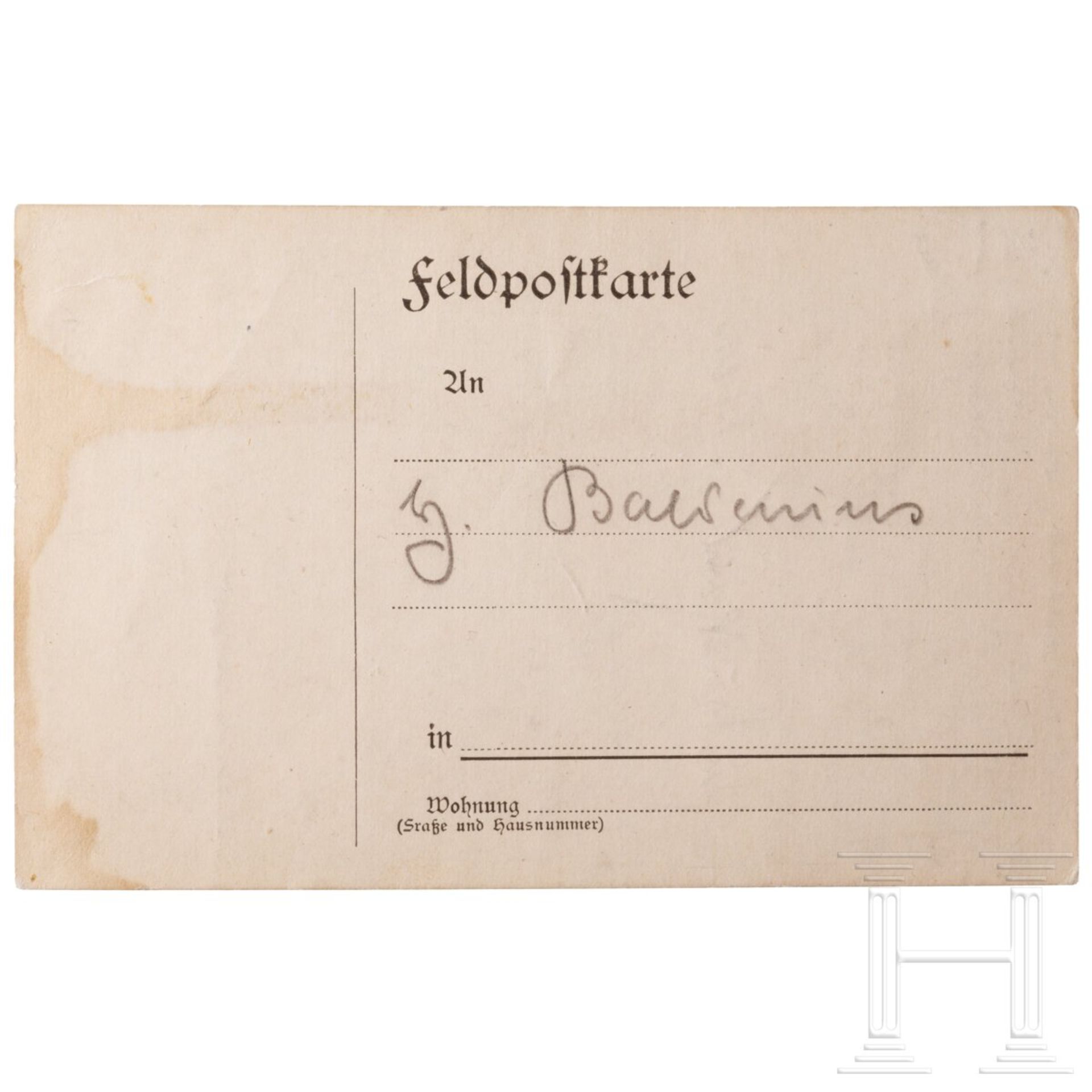 Postkarte mit 18 Unterschriften vom Hitler-Prozess 1924 - Image 2 of 2